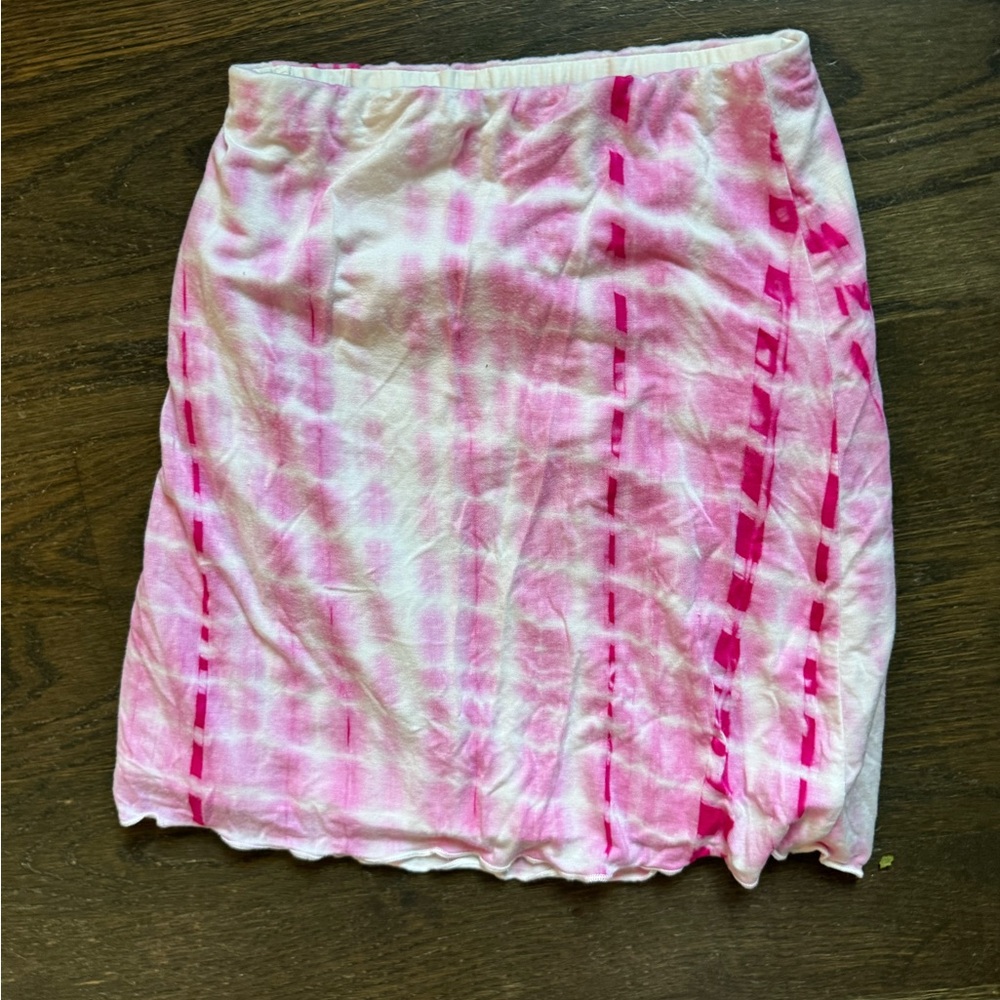 Princess Polly‎ Pink and White Tie-Dye Skirt